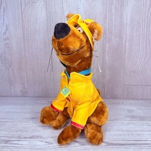 Rare 1998 vintage Cartoon Network Scooby doo plush doll dog rain coat